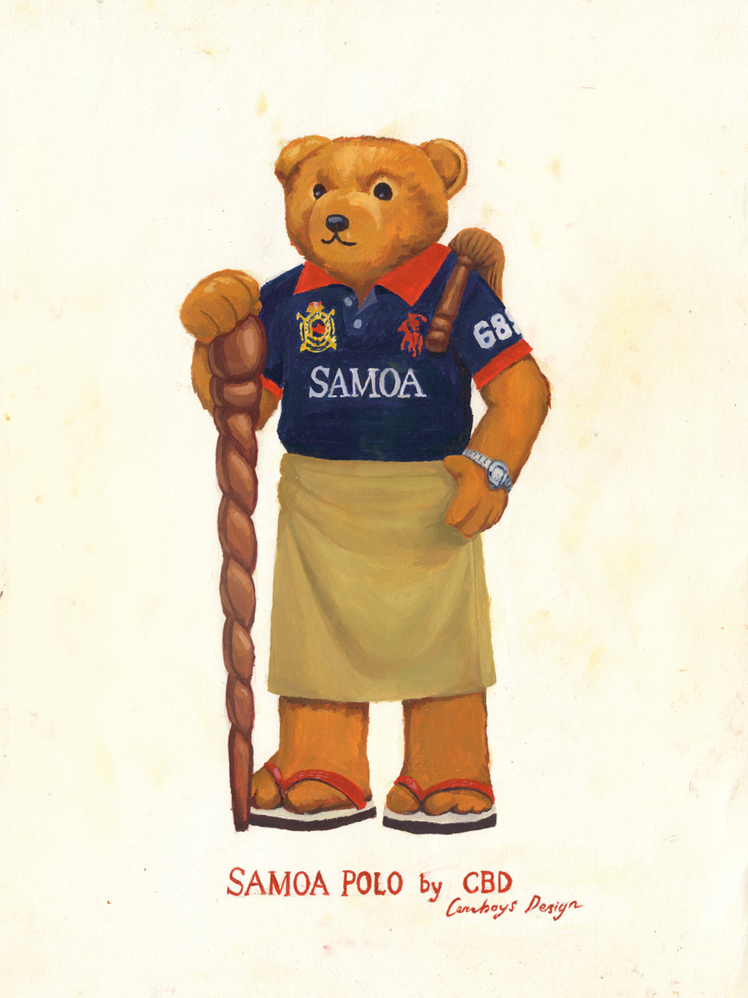 SAMOA POLO TEDDY PRINT